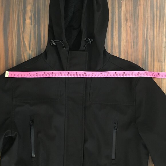 [Joe Fresh] Black Mesh Lined Raincoat | L | Good - Picture 5 of 13